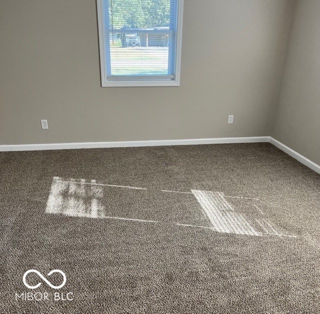 unfurnished room with carpet flooring