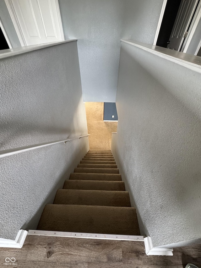 2307 Blackthorn Dr, Franklin, IN 46131 - stairway with a textured wall
