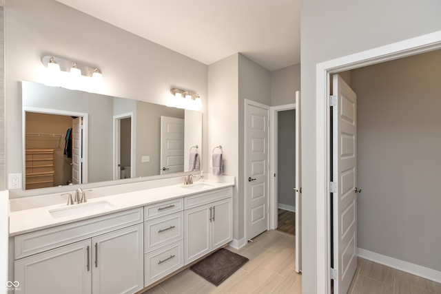 bathroom with vanity