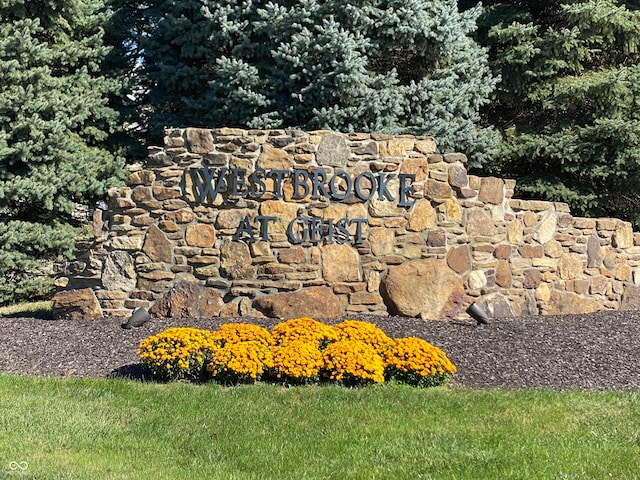 view of community sign