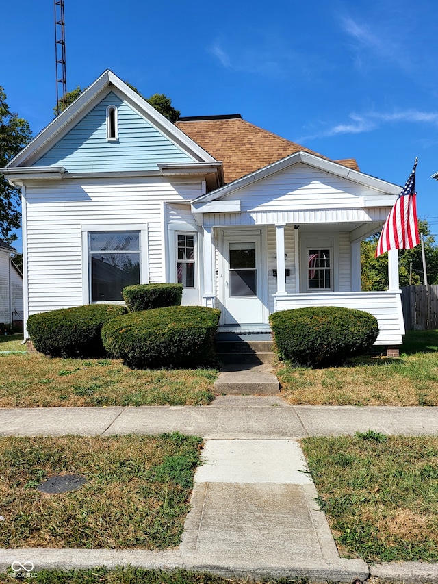 view of front of home featuring a porch