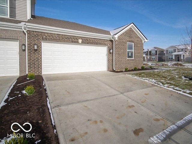 view of home's exterior with a garage