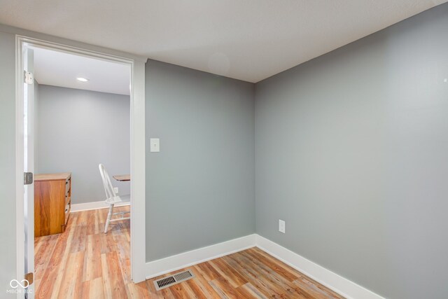 interior space featuring light wood-type flooring