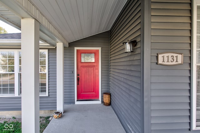 view of doorway to property