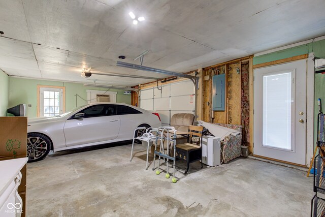 garage featuring electric panel