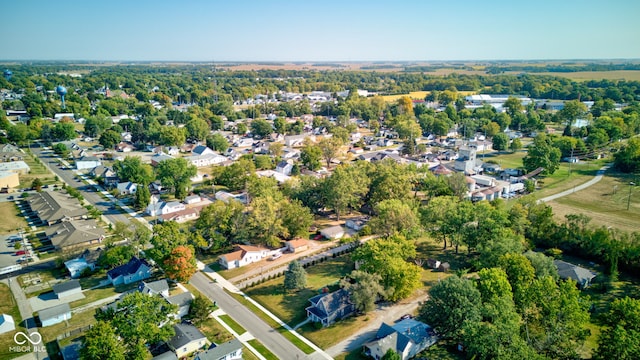 drone / aerial view with a residential view