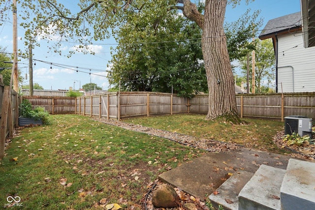 3005 Broadway St, Indianapolis, IN 46205 - view of yard featuring a fenced backyard and central AC