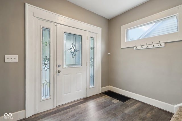 entryway featuring dark hardwood / wood-style floors