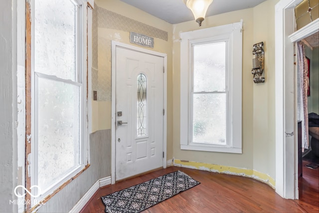 entryway featuring hardwood / wood-style floors