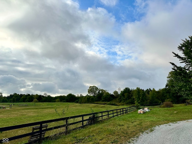 view of street featuring a rural view