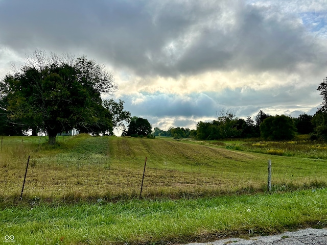 exterior space with a rural view