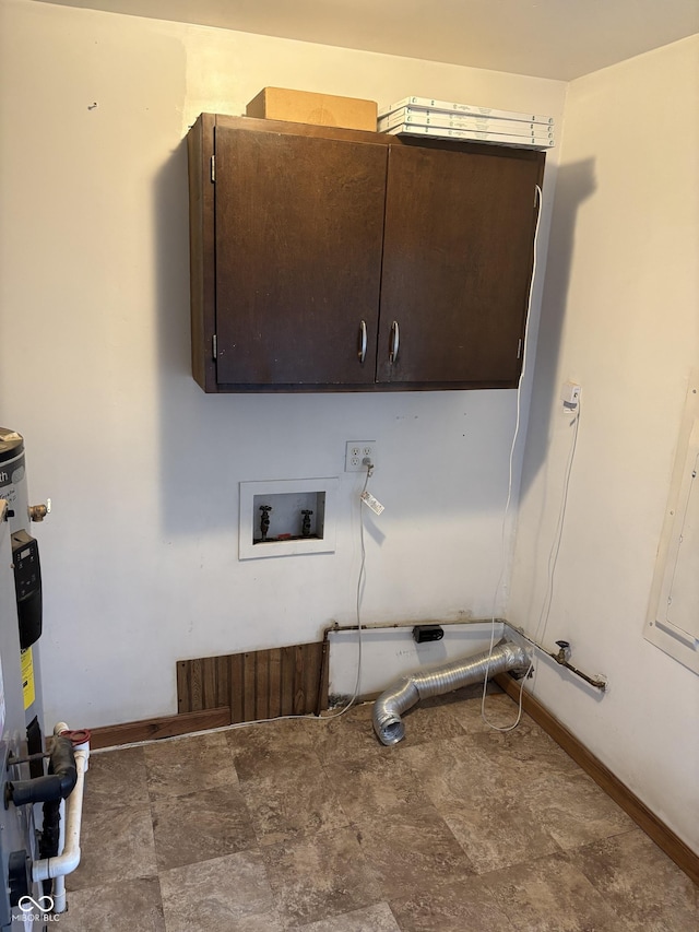 8855 N Waverly Park Rd, Martinsville, IN 46151 - laundry room with cabinet space, hookup for a washing machine, and baseboards