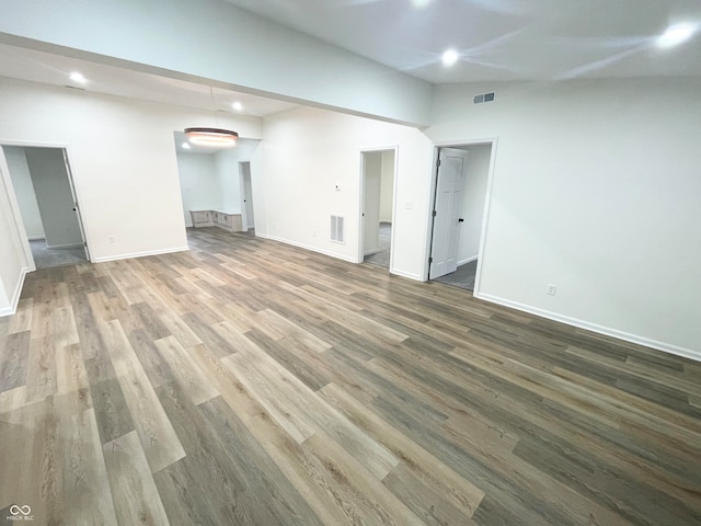 interior space featuring wood-type flooring