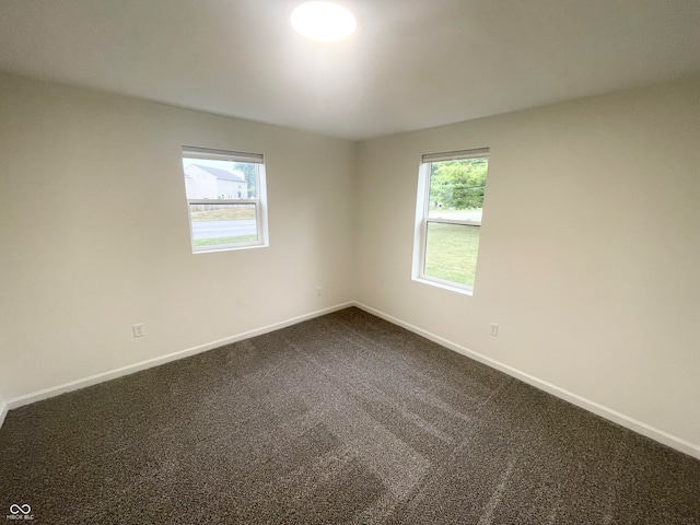 empty room with carpet floors and a wealth of natural light