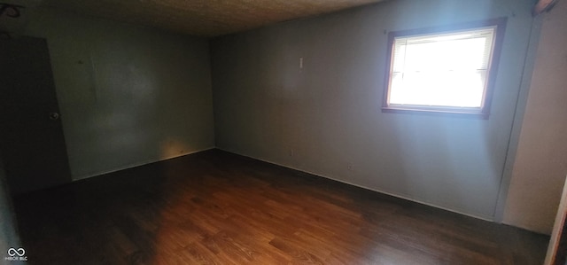 empty room featuring dark wood-type flooring