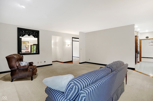 view of carpeted living room