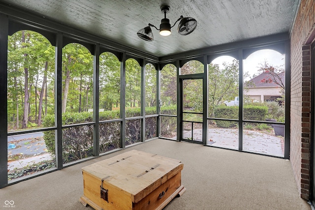 view of sunroom