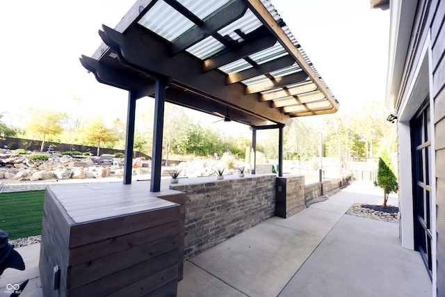 view of patio / terrace with a pergola