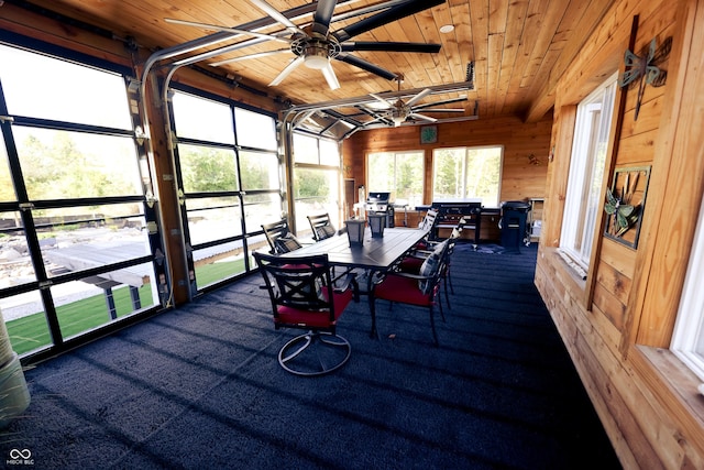 4270 Victoria Ln, Avon, IN 46123 - sunroom / solarium featuring outdoor dining area and ceiling fan