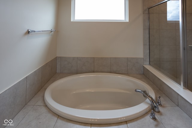 bathroom featuring a tub and a wealth of natural light