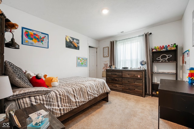 view of carpeted bedroom