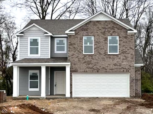 view of front facade with a garage