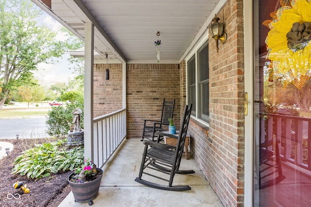 exterior space with a porch