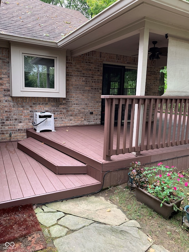 466 Sycamore Ridge Ct, Avon, IN 46123 - wooden deck with a ceiling fan