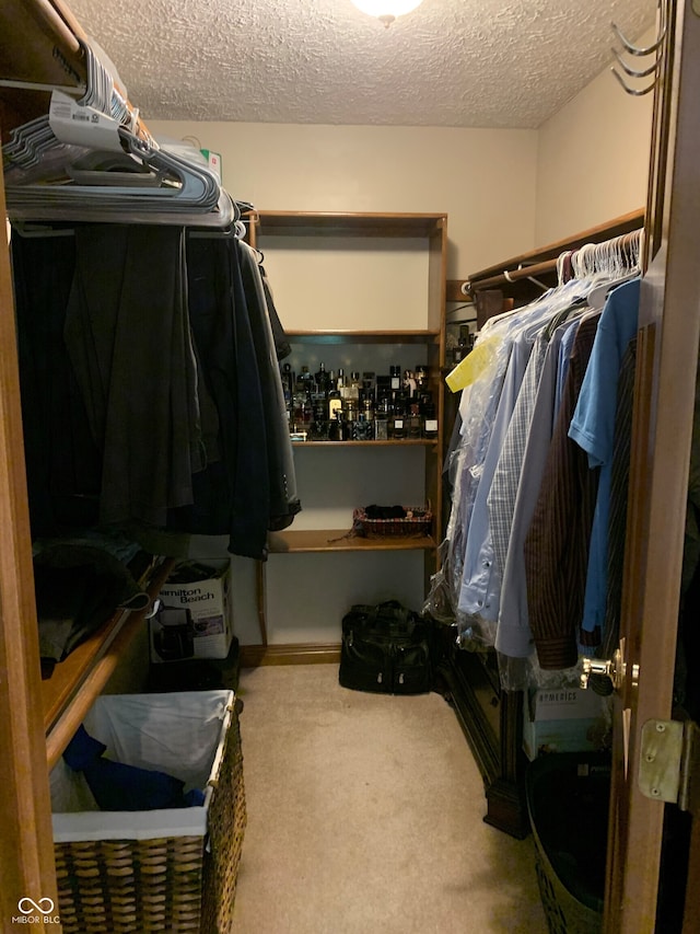 spacious closet featuring carpet