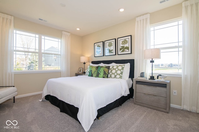 view of carpeted bedroom