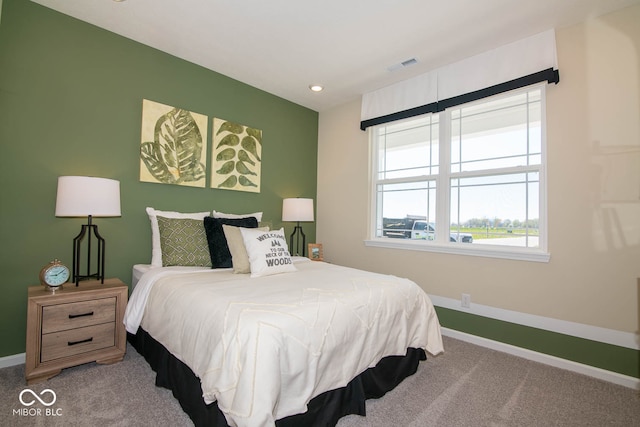 view of carpeted bedroom