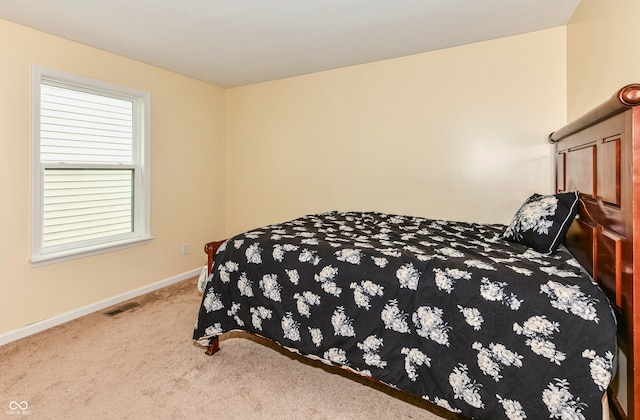 bedroom with carpet