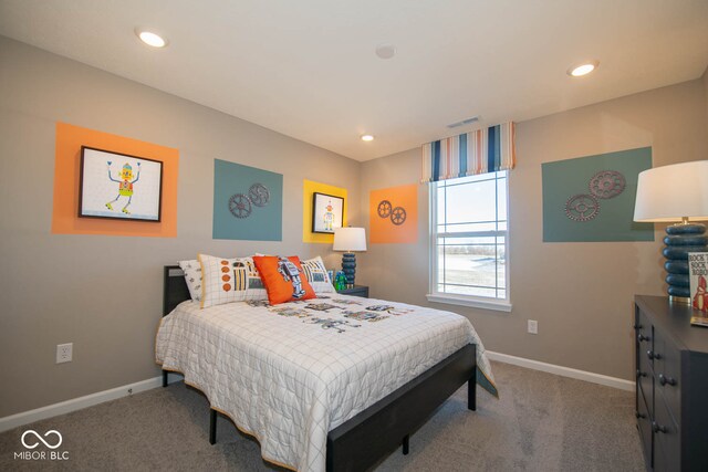 view of carpeted bedroom