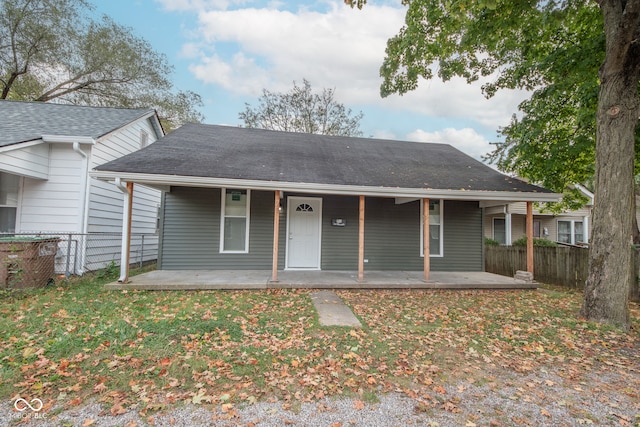 view of front of home featuring covered porch