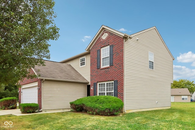 view of home's exterior featuring a lawn