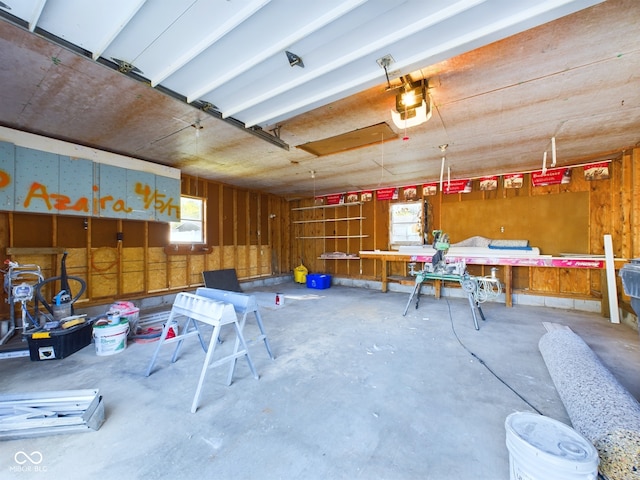 garage featuring a garage door opener