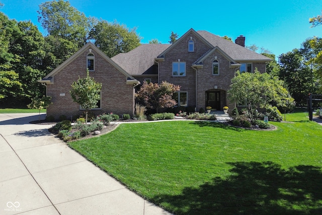 view of front facade featuring a front lawn