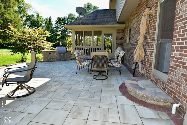 view of patio / terrace with area for grilling