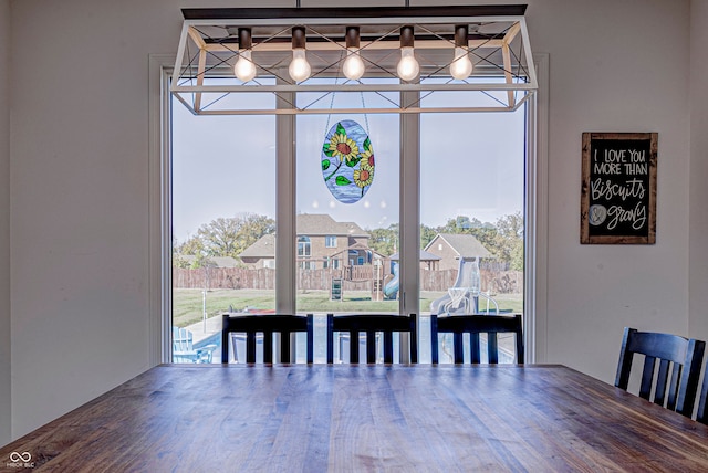 dining room featuring hardwood / wood-style floors