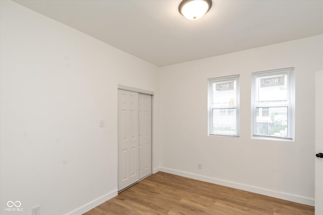 interior space with light hardwood / wood-style flooring