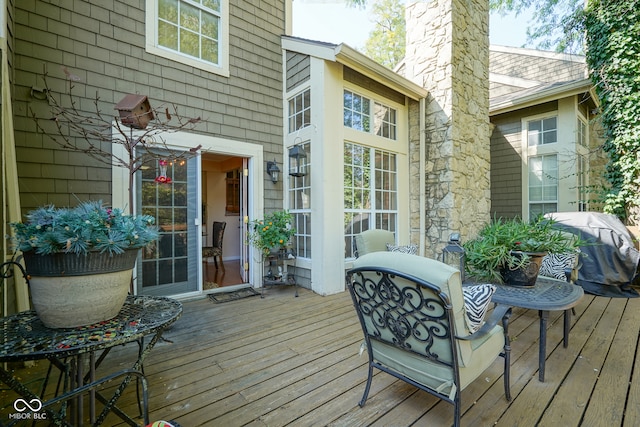 view of wooden deck