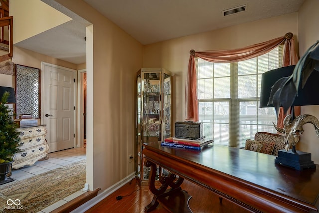 home office with visible vents