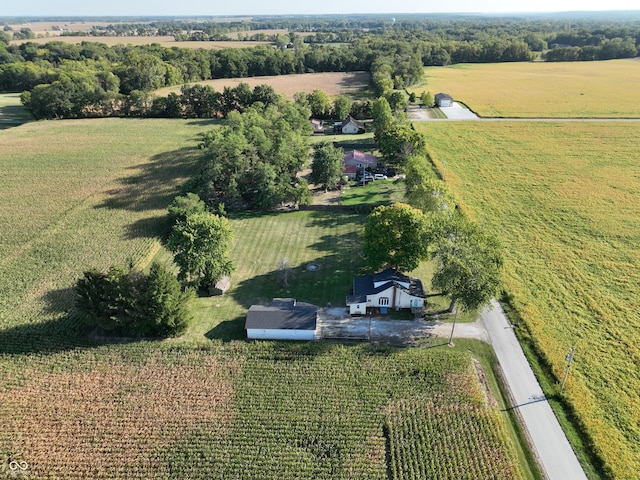 aerial view featuring a rural view