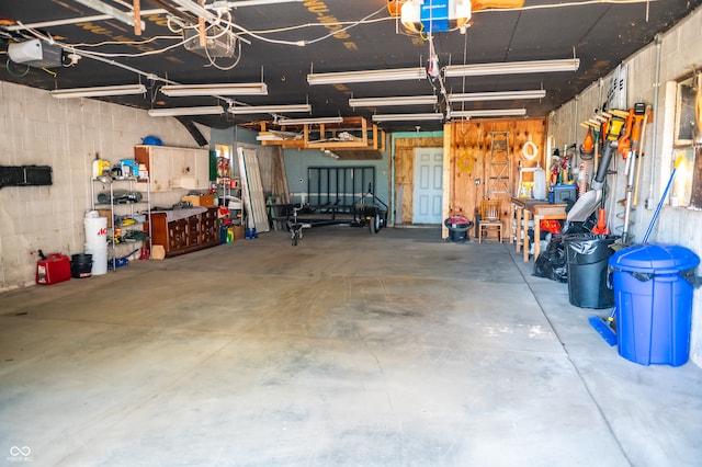 garage featuring a garage door opener