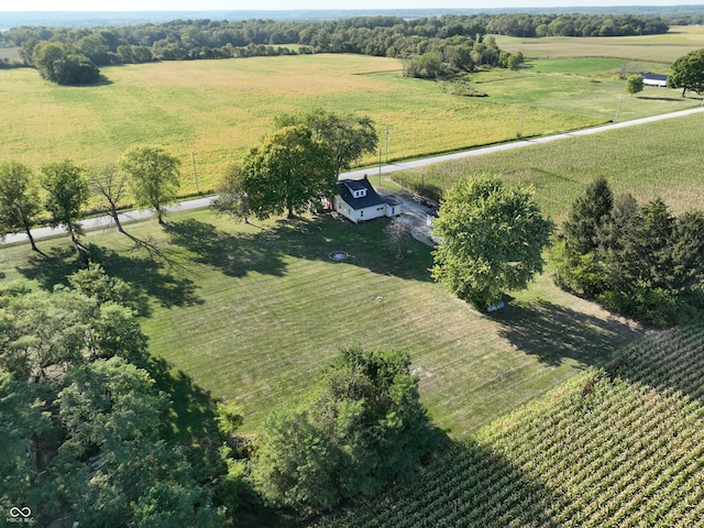 drone / aerial view with a rural view