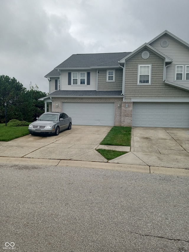 view of property featuring a garage