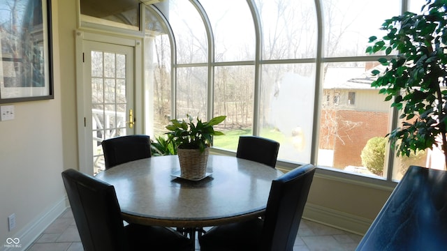 view of sunroom / solarium