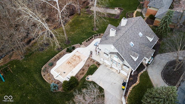 birds eye view of property