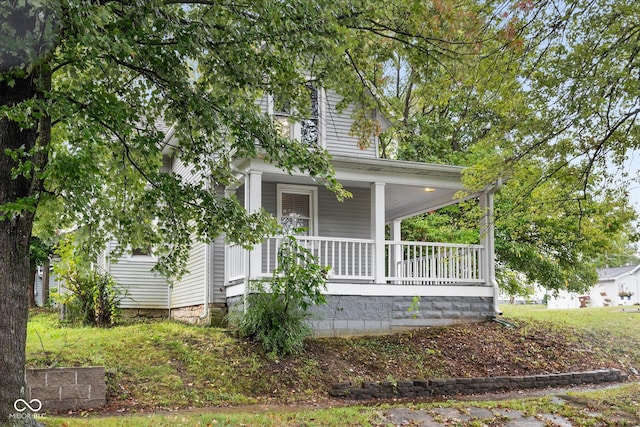 view of front of home with a porch