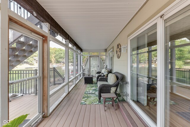 view of sunroom